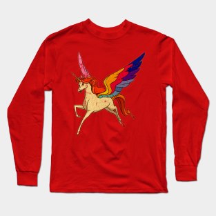 Nostalgialypse unicorn Vintage Look Design Long Sleeve T-Shirt